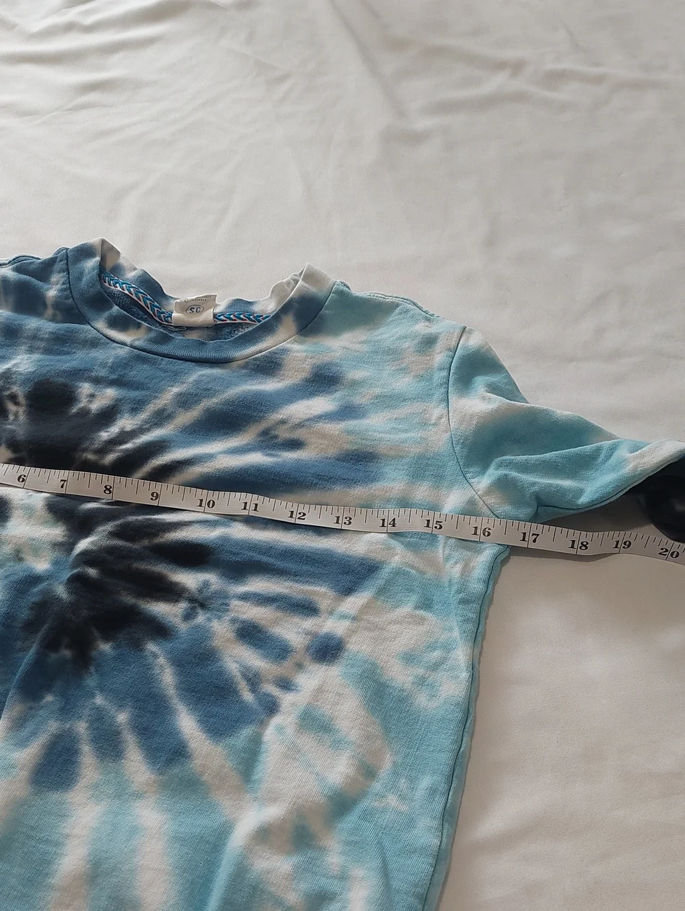 Tie-Dye Long Sleeve Kids Pullover Sweatshirt - Blue & Black